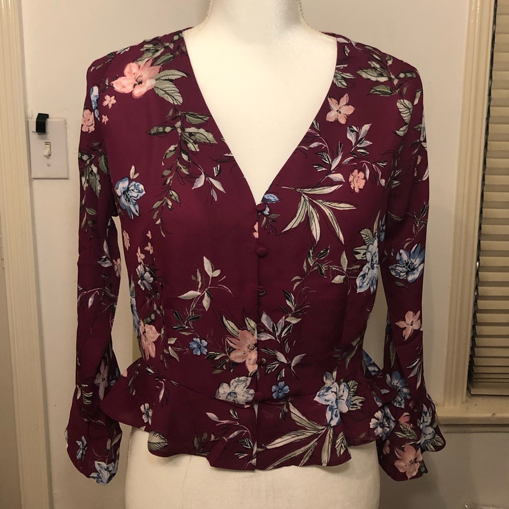 Flirty peasant style top